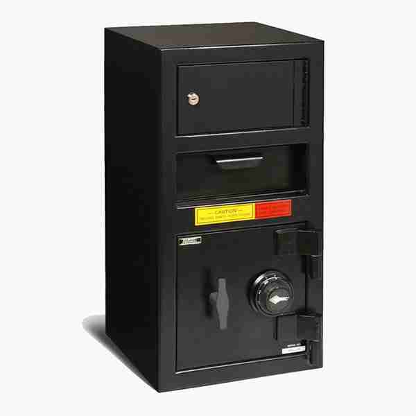 AMSEC DSC2014KC Front Loading Deposit Safe with Dial Combination Lock (Bottom) and Cam Lock (Top)