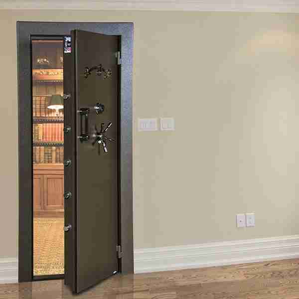 AMSEC VD8036BFQIS In-Swing Vault Door with Spy-Proof Key-Locking Dial With Five-Spoke Handle and Pull Handle