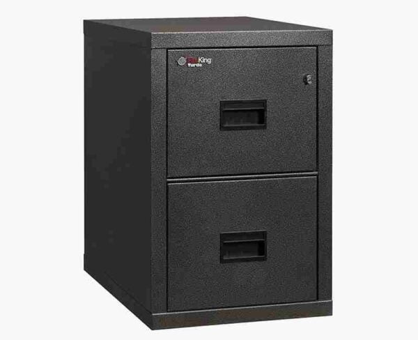 FireKing 2R-1822-C Turtle Fire Rated File Cabinet Black Stone with Key Lock