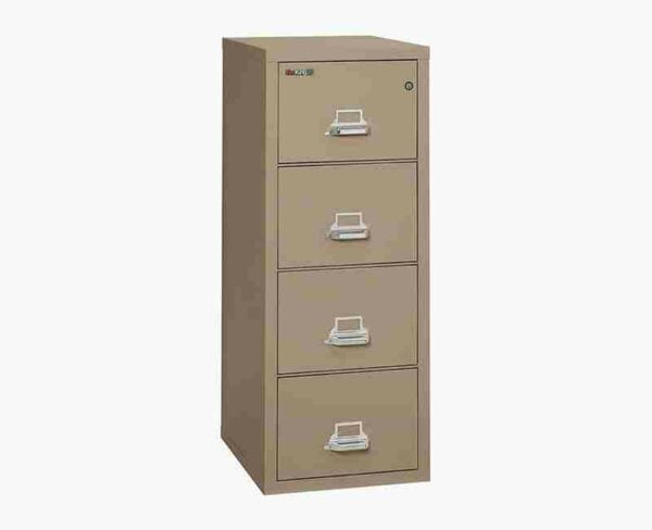 FireKing 4-1825-C Fire File Cabinet Taupe with Key Lock
