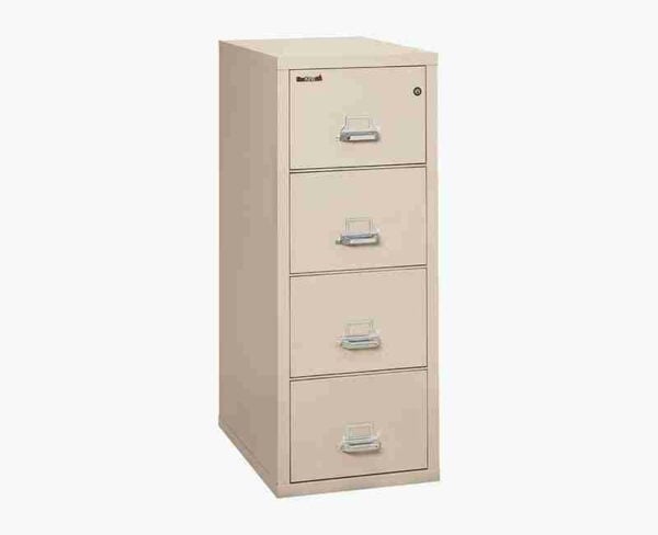 FireKing 4-1831-C Fire Rated Vertical File Cabinet Champagne with Key Lock