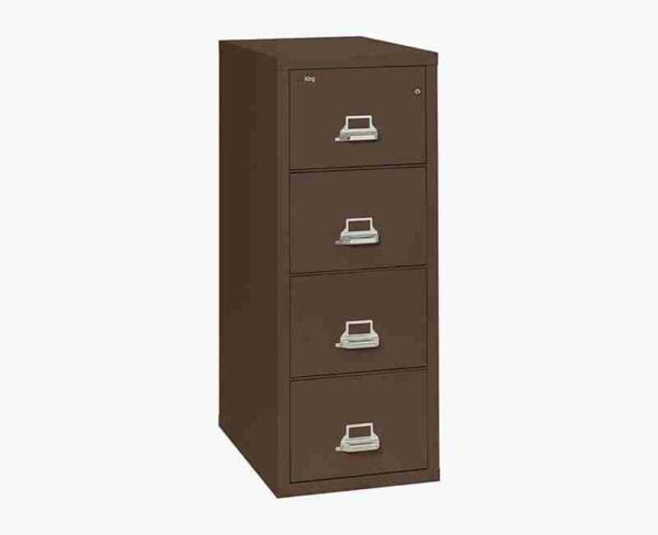 FireKing 4-2131-C Fire Rated Vertical File Cabinet Brown with Key Lock