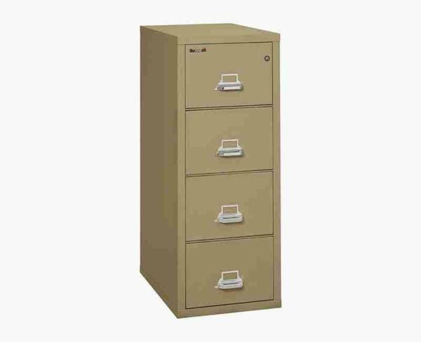FireKing 4-2131-C Fire Rated Vertical File Cabinet Sand with Key Lock