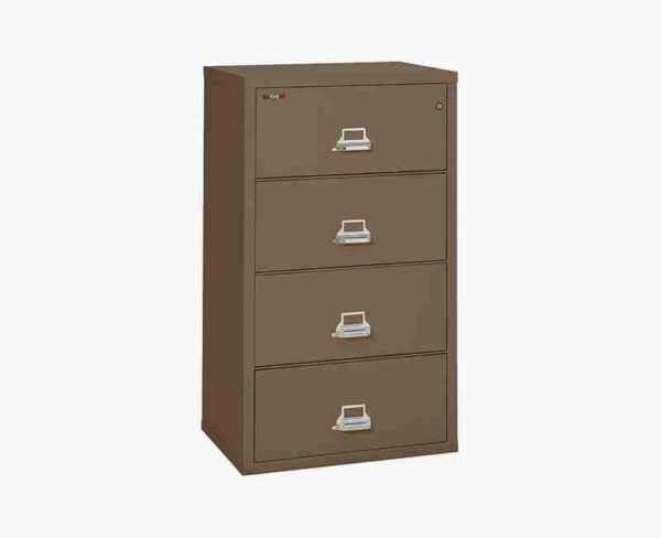 FireKing 4-3122-C Lateral Fire Rated File Cabinet Tan with Key Lock