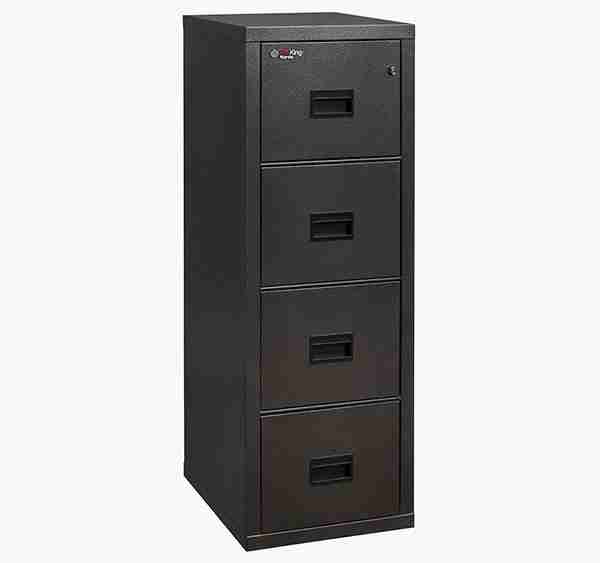 FireKing 4R-1822-C Turtle Fire Rated Vertical File Cabinet Black Stone with Key Lock