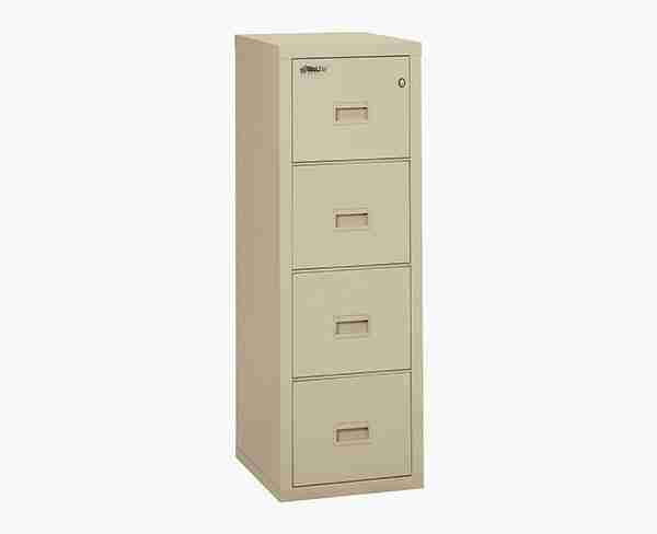 FireKing 4R-1822-C Turtle Fire Rated Vertical File Cabinet Parchment with Key Lock