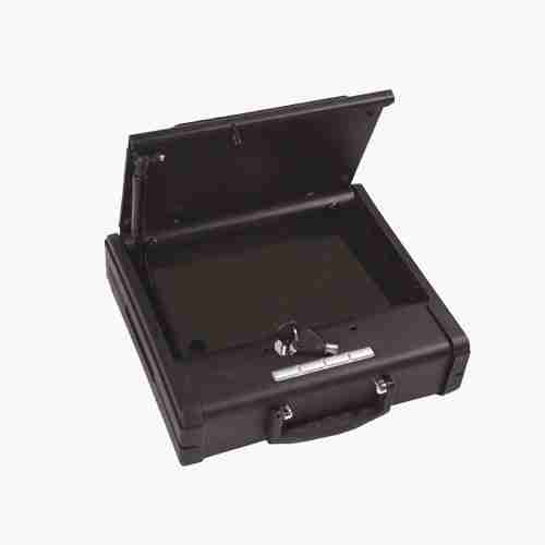 PS96-BE Handgun and Pistol Safe with Silent Keypad and Push Button Lock plus Mechanical Override Key