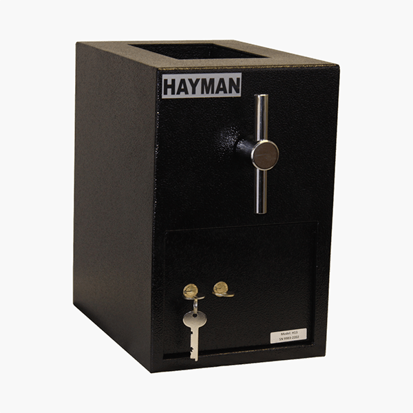 Hayman CV-H13-K Top Loading Rotary Depository Safe with Dual Key-Operated Lock