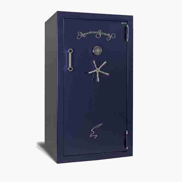 NEW – AMSEC BFX6636 Gun & Rifle Safe – 2021 Model with Spy-Proof Key-Locking Dial and Three-Spoke Handle in Sapphire Blue High Gloss Paint Finish