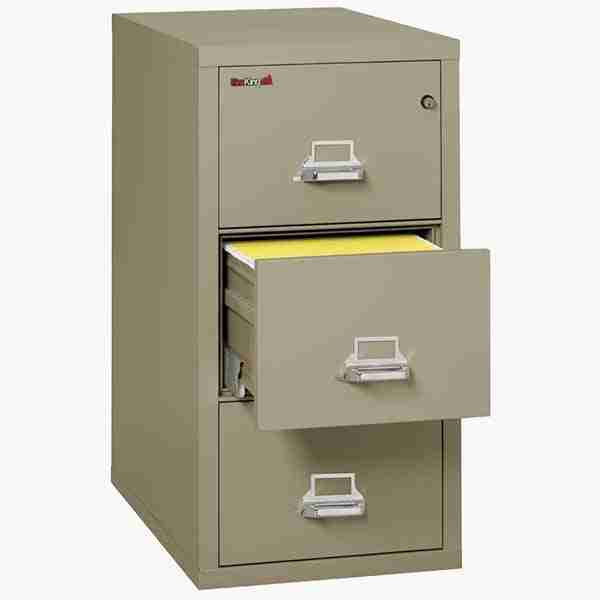 FireKing 3-2131-C Vertical Fire File Cabinet with Medeco High-Security Key Lock