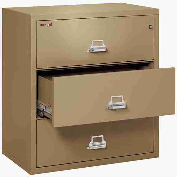 FireKing 3-3822-C Lateral Fire File Cabinet with Medeco High-Security Key Lock