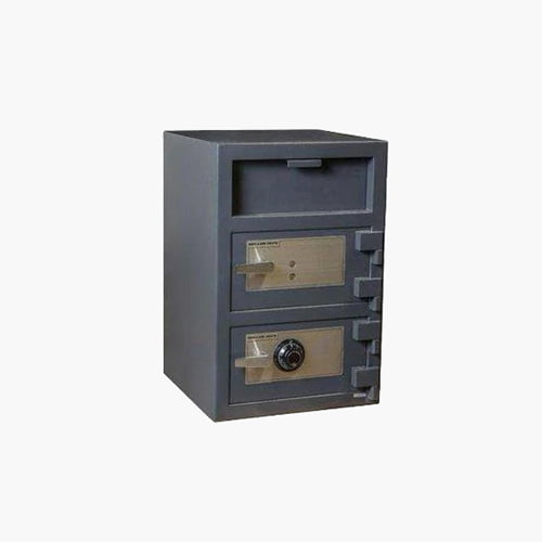 Hollon FDD-3020CK Double Door Depository Safe with Dial Combination and Key Lock