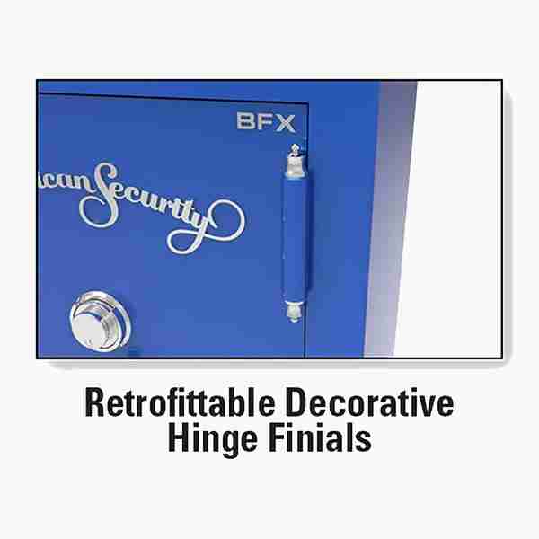AMSEC BFX Series Feature - Retrofittable Decorative Hinge Finials