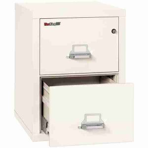 FireKing 2-1825-C Fire Rated Vertical File Cabinet with Medeco High Security Lock in Ivory White Color