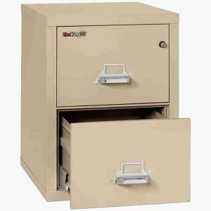 FireKing 2-1825-C Fire Rated Vertical File Cabinet with Medeco High Security Lock in Parchment Color
