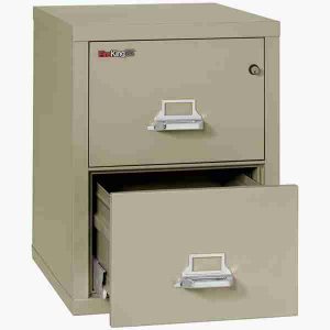 FireKing 2-1825-C Fire Rated Vertical File Cabinet with Medeco High Security Lock in Pewter Color