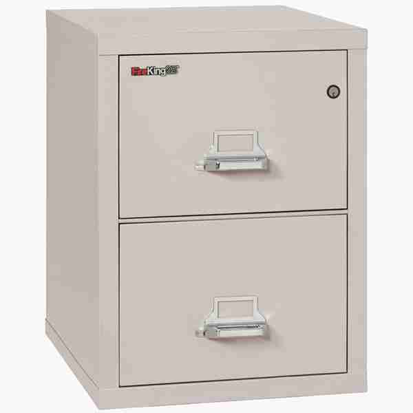 FireKing 2-1825-C Fire Rated Vertical File Cabinet with Medeco High Security Lock in Platinum Color