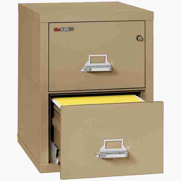 FireKing 2-1825-C Fire Rated Vertical File Cabinet with Medeco High Security Lock in Sand Color