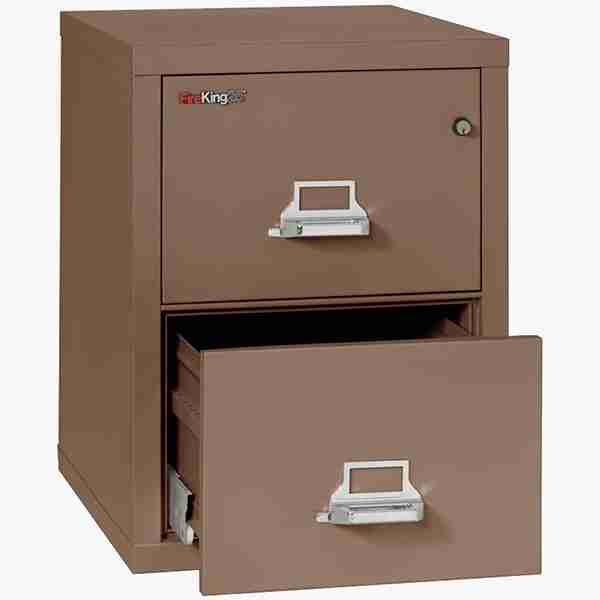 FireKing 2-1825-C Fire Rated Vertical File Cabinet with Medeco High Security Lock in Tan Color