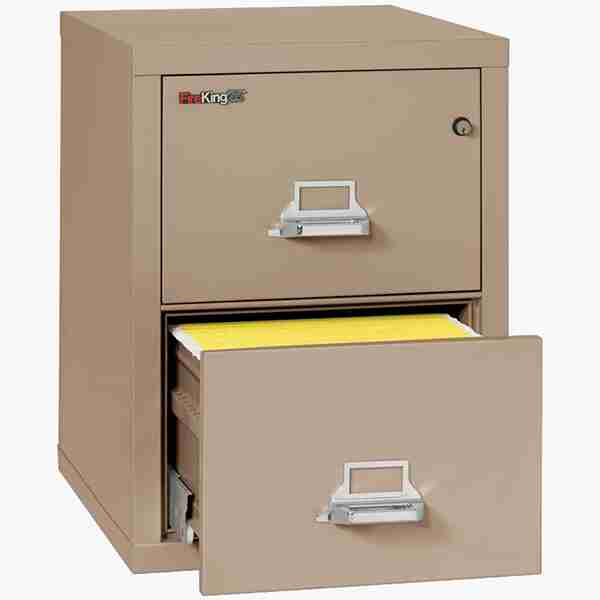 FireKing 2-1825-C Fire Rated Vertical File Cabinet with Medeco High Security Lock in Taupe Color