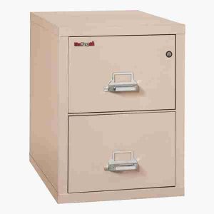 FireKing 2-1831-C Fire File Cabinet with Medeco High Security Key Lock in Champagne Color