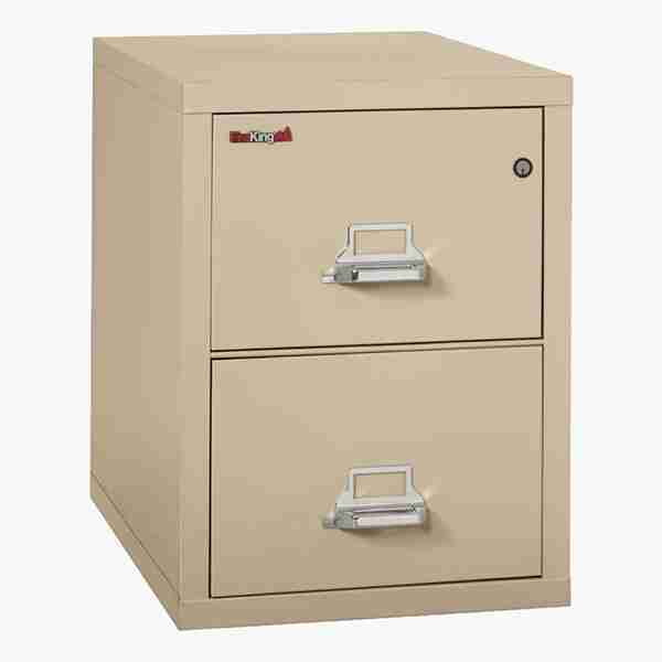 FireKing 2-1831-C Fire File Cabinet with Medeco High Security Key Lock in Parchment Color