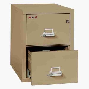 FireKing 2-1831-C Fire File Cabinet with Medeco High Security Key Lock in Sand Color