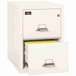 FireKing 2-1929-2 File Cabinet 2 Hour Fire with Medeco High Security Lock in Ivory White Color