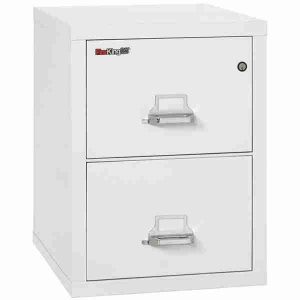 FireKing 2-2125-C Fire Rated Vertical File Cabinet with Medeco High Security Lock in Arctic White Color