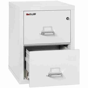 FireKing 2-2125-C Fire Rated Vertical File Cabinet with Medeco High Security Lock in Arctic White Color
