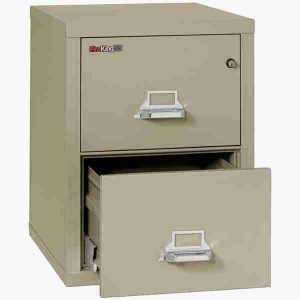 FireKing 2-2125-C Fire Rated Vertical File Cabinet with Medeco High Security Lock in Pewter Color