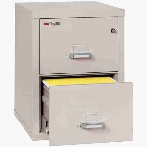 FireKing 2-2125-C Fire Rated Vertical File Cabinet with Medeco High Security Lock in Platinum Color