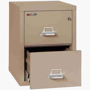 FireKing 2-2125-C Fire Rated Vertical File Cabinet with Medeco High Security Lock in Taupe Color