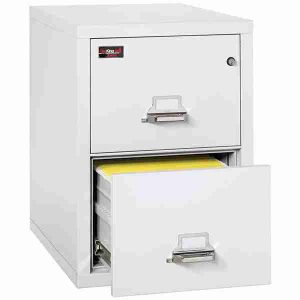 FireKing 2-2130-2 Two-Hour Vertical Fire File Cabinet with Medeco High Security Lock in Arctic White Color