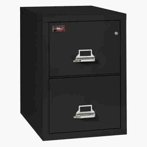 FireKing 2-2130-2 Two-Hour Vertical Fire File Cabinet with Medeco High Security Lock in Black Color