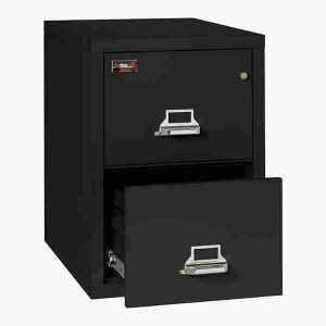 FireKing 2-2130-2 Two-Hour Vertical Fire File Cabinet with Medeco High Security Lock in Black Color