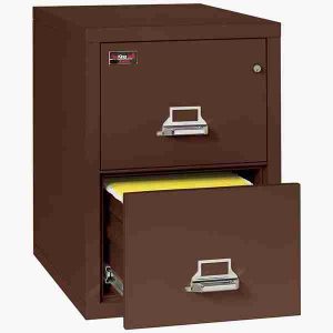 FireKing 2-2130-2 Two-Hour Vertical Fire File Cabinet with Medeco High Security Lock in Brown Color