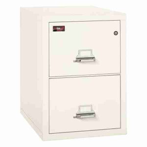 FireKing 2-2130-2 Two-Hour Vertical Fire File Cabinet with Medeco High Security Lock in Ivory White Color