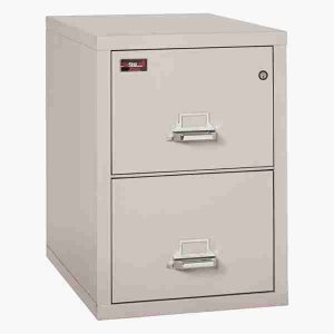 FireKing 2-2130-2 Two-Hour Vertical Fire File Cabinet with Medeco High Security Lock in Platinum Color