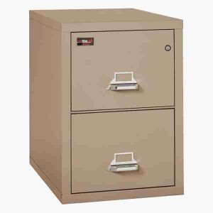 FireKing 2-2130-2 Two-Hour Vertical Fire File Cabinet with Medeco High Security Lock in Taupe Color