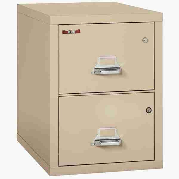 FireKing 2-2131-CSF Safe In A File Cabinet with High Security Medeco Lock in Parchment Color