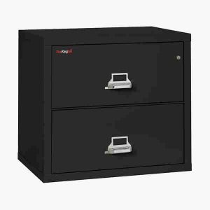 FireKing 2-3122-C Lateral Fire File Cabinet with Medeco High Security Key Lock in Black Color