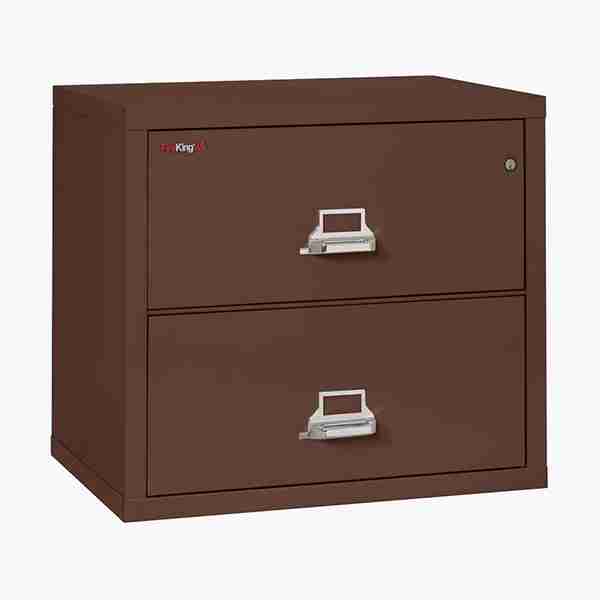 FireKing 2-3122-C Lateral Fire File Cabinet with Medeco High Security Key Lock in Brown Color