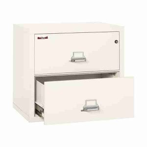 FireKing 2-3122-C Lateral Fire File Cabinet with Medeco High Security Key Lock in Ivory White Color