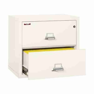 FireKing 2-3122-C Lateral Fire File Cabinet with Medeco High Security Key Lock in Ivory White Color