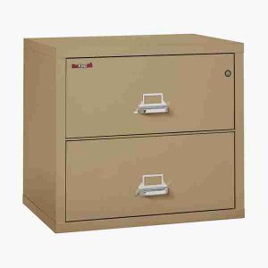 FireKing 2-3122-C Lateral Fire File Cabinet with Medeco High Security Key Lock in Sand Color