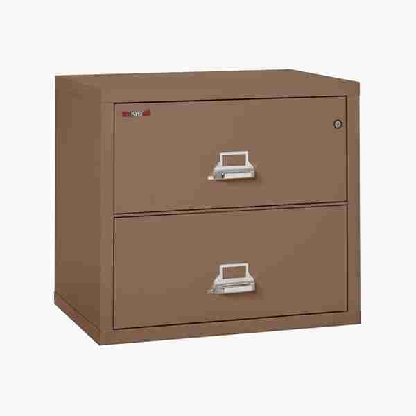 FireKing 2-3122-C Lateral Fire File Cabinet with Medeco High Security Key Lock in Tan Color