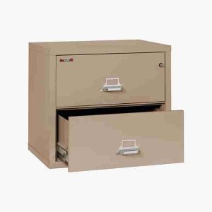 FireKing 2-3122-C Lateral Fire File Cabinet with Medeco High Security Key Lock in Taupe Color
