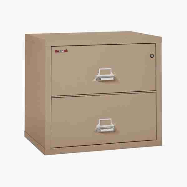 FireKing 2-3122-C Lateral Fire File Cabinet with Medeco High Security Key Lock in Taupe Color