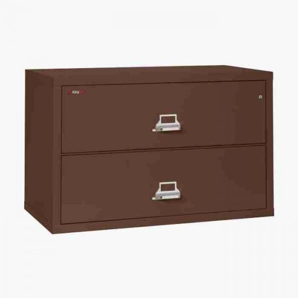FireKing 2-4422-C Lateral Fire File Cabinet with Medeco High Security Key Lock in Brown Color